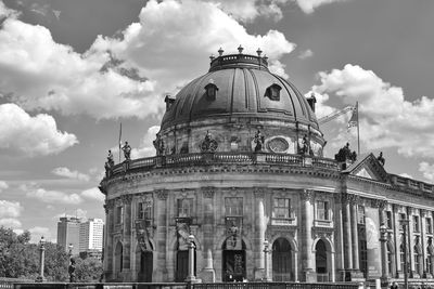 Low angle view of historic building against sky