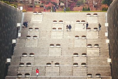 People on steps at ewha womans university