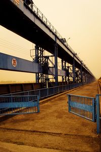 View of bridge against clear sky