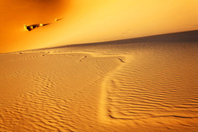 Scenic view of sand dune at erg chebbi desert