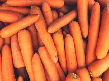 High angle view of vegetables for sale at market