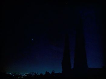 Low angle view of illuminated building