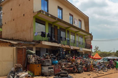 Garbage against built structures