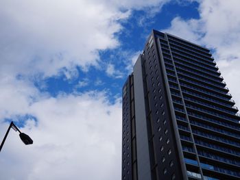 Low angle view of modern building against sky