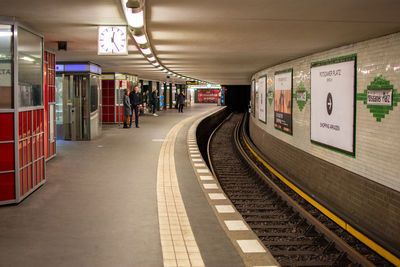 Train at railroad station platform