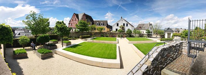 Panoramic shot of built structure against sky