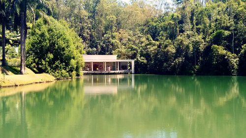 Scenic view of calm lake