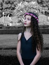 Portrait of young woman