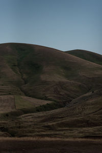 Scenic view of landscape against clear sky