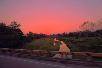 Road at sunset