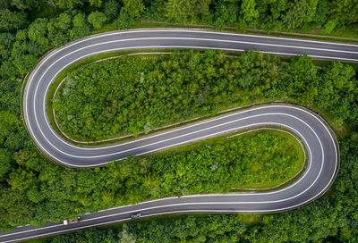 High angle view of agricultural field