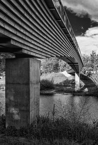 View of bridge over river against sky