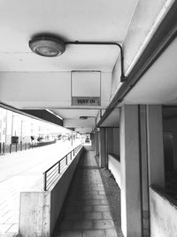 Empty railroad station platform