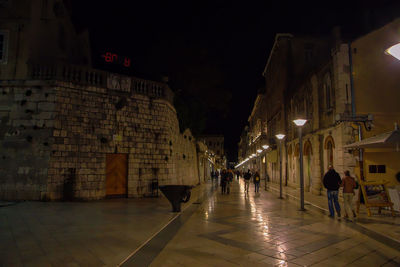 Illuminated city at night