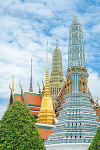 Temple against building