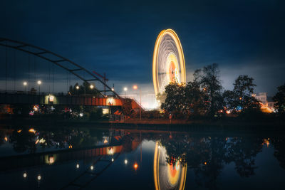 Germany, baden württemberg, stuttgart, big ferris wheel at cannstatter volksfest