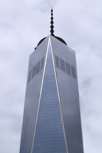 Low angle view of skyscrapers against sky