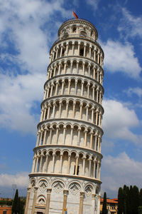 Low angle view of  the pisa leaning tower