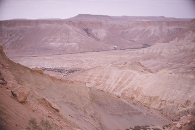 Majestic natural scenery of sde boker, a kibbutz city in the negev desert in southern israel.