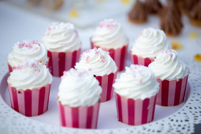 Close-up of cupcakes