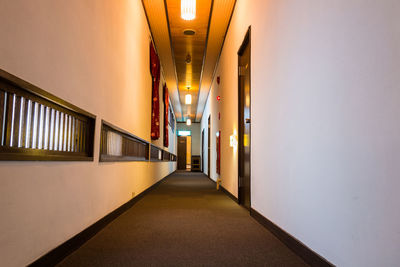 Empty corridor of building