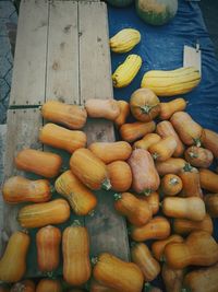 High angle view of vegetables for sale at market stall