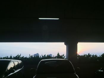 Cars on road at night