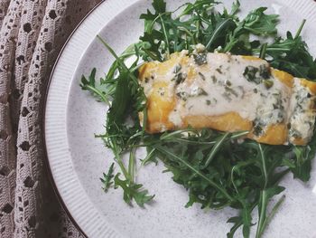 Close-up of smoked haddock 