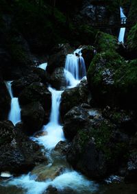 Scenic view of waterfall