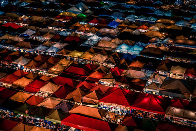 Aerial view of tents