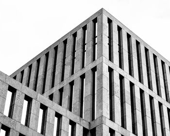 Low angle view of building against clear sky