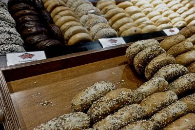 Close-up of pastry for sale
