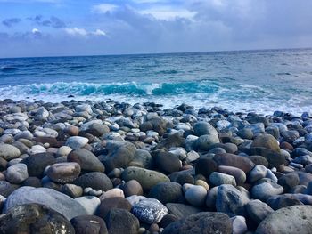 Scenic view of sea against sky