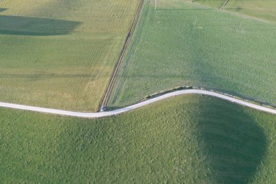 High angle view of agricultural field