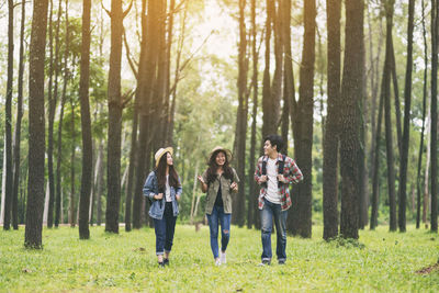 Group of people in forest