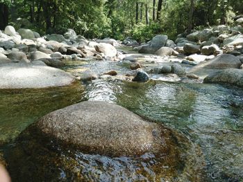Stream flowing through rocks
