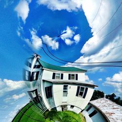 Low angle view of built structure against the sky