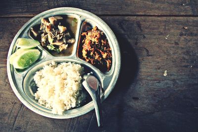 Close-up of served food
