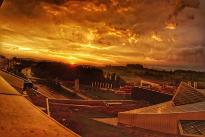 Cloudy sky at sunset