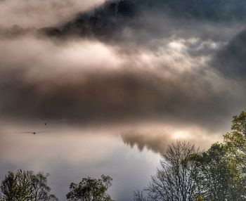 Low angle view of cloudy sky