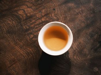Directly above shot of coffee on table