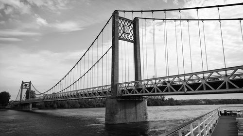 Bridge over river against sky