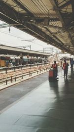 Railroad station platform