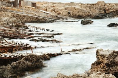 Scenic view of sea shore