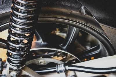 Close-up of bicycle wheel