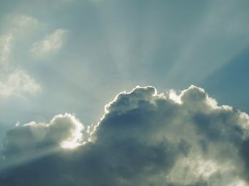 Low angle view of clouds in sky