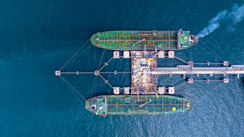 Boats in sea