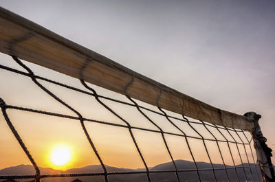 Low angle view of sky during sunset