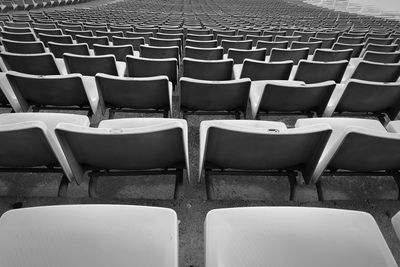 Full frame shot of empty chairs