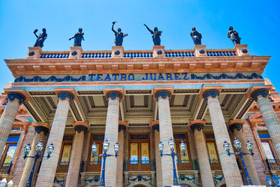 Low angle view of historical building against sky